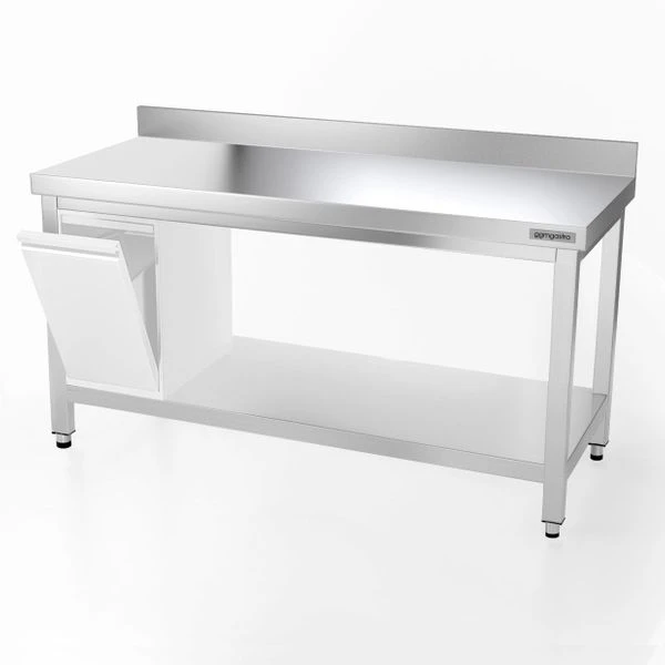 Edelstahl Arbeitstisch PREMIUM - 1500x800mm - Mit Grundboden & Aufkantung 8 Edelstahl Arbeitstisch PREMIUM - 1500x800mm - Mit Grundboden & Aufkantung – Bild 6