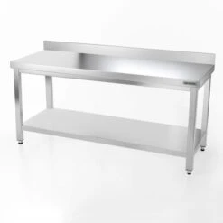 Edelstahl Arbeitstisch PREMIUM - 1800x800mm - Mit Grundboden & Aufkantung -Berühmter Küchengeräte Laden 187a ff81