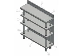 Edelstahl Bar-Arbeitstisch Mit 4 Ablagen 1000x300 -Berühmter Küchengeräte Laden 636846171175223046 b304