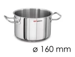 Fleischtopf - Ø 160 Mm - Höhe 110 Mm | Edelstahltopf | Kochtopf | Küchentopf | Bratentopf | Induktion
