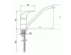 Einloch Mischbatterie 2000 Mit Niederdruck -Berühmter Küchengeräte Laden 636846181954422020 f148