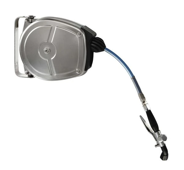 Schlauchaufroller - 5m - Mit Gehäuse & Waschbrause 3 Schlauchaufroller - 5m - Mit Gehäuse & Waschbrause