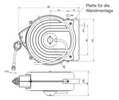 Schlauchaufroller - 15m - Mit Gehäuse & Waschbrause -Berühmter Küchengeräte Laden 636846184856671515 5909
