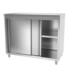 Edelstahl Arbeitsschrank ECO - 1000x700mm - Mit Schiebetür -Berühmter Küchengeräte Laden 636846188106892088 2274