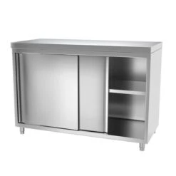 Edelstahl Arbeitsschrank PREMIUM - 1200x800mm - Mit Schiebetür Ohne Aufkantung -Berühmter Küchengeräte Laden 636846188114084227 3cac 1