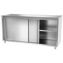 Edelstahl Arbeitsschrank PREMIUM - 2000x800mm - Mit Schiebetür Ohne Aufkantung -Berühmter Küchengeräte Laden 636846188294778534 6afb 2