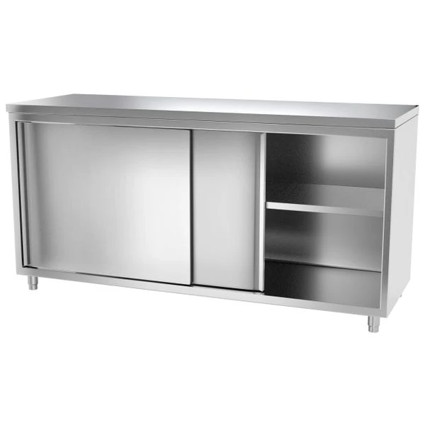 Edelstahl Arbeitsschrank PREMIUM - 1800x800mm - Mit Schiebetür Ohne Aufkantung 7 Edelstahl Arbeitsschrank PREMIUM - 1800x800mm - Mit Schiebetür Ohne Aufkantung – Bild 5