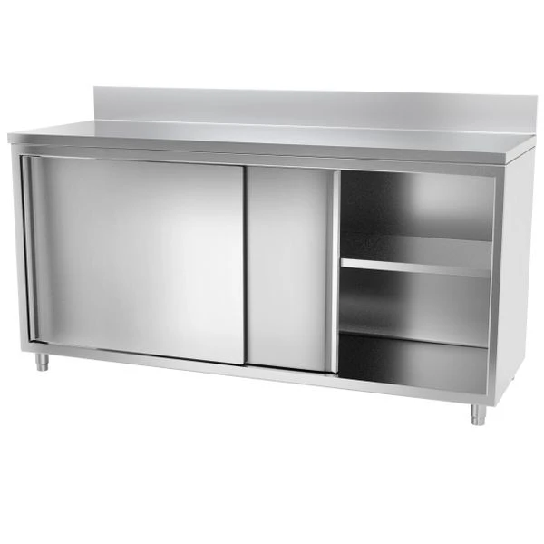 Edelstahl Arbeitsschrank PREMIUM - 1800x600mm - Mit Schiebetür & Aufkantung 8 Edelstahl Arbeitsschrank PREMIUM - 1800x600mm - Mit Schiebetür & Aufkantung - Image 6