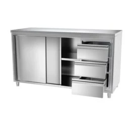 Edelstahl Arbeitsschrank PREMIUM - 1600x600mm - Mit 3 Schubladen Rechts Ohne Aufkantung 12 Edelstahl Arbeitsschrank PREMIUM - 1600x600mm - Mit 3 Schubladen Rechts Ohne Aufkantung -Berühmter Küchengeräte Laden 636846188399065495 8d2f 1