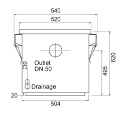 Fettabscheider - 132 Liter -Berühmter Küchengeräte Laden 636846190152025261 9aa7