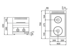 Elektroherd - 4,6 KW - 2 Platten Rund -Berühmter Küchengeräte Laden 636846191054704696 0d31