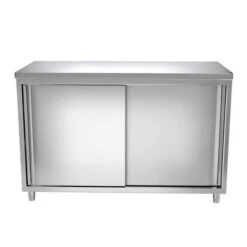 Edelstahl Arbeitsschrank PREMIUM Mit Durchreiche - 1,4 M -Berühmter Küchengeräte Laden 636846201436991683 991f