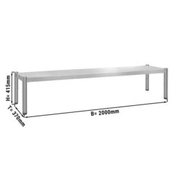Aufsatzbord PREMIUM - 2000x370mm - Mit 1 Etage - Höhe: 415mm