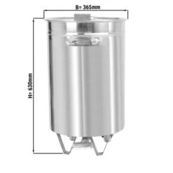 Abfallbehälter Mit Hubdeckel & Fusspedal - 50L - Edelstahl