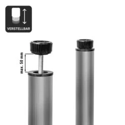 Aufsatzbord PREMIUM - 1000x370mm - Mit 2 Etagen 0,7 M Hoch -Berühmter Küchengeräte Laden ABK Fusse Masse 7c34 2