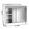 Edelstahl Arbeitsschrank PREMIUM - 1000x700mm - Mit Schiebetür & Aufkantung -Berühmter Küchengeräte Laden ASK107A masse fd88 1