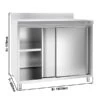 Edelstahl Arbeitsschrank PREMIUM - 1000x800mm - Mit Schiebetür & Aufkantung -Berühmter Küchengeräte Laden ASK108A masse bdb4
