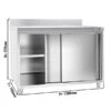 Edelstahl Arbeitsschrank PREMIUM - 1200x700mm - Mit Schiebetür & Aufkantung -Berühmter Küchengeräte Laden ASK127A masse3 654b 1