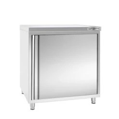 Edelstahl Arbeitsschrank PREMIUM - 600x700mm - Mit Flügeltür Ohne Aufkantung -Berühmter Küchengeräte Laden ASK66 fafd