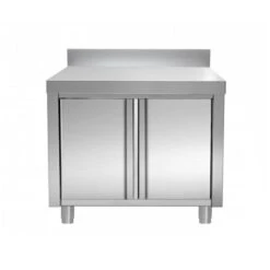 Edelstahl Arbeitsschrank PREMIUM - 800x700mm - Mit Flügeltür & Aufkantung -Berühmter Küchengeräte Laden ASK87A e62d