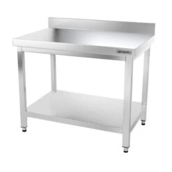 Edelstahl Arbeitstisch PREMIUM - 1000x700mm - Mit Grundboden & Aufkantung -Berühmter Küchengeräte Laden ATK107A 002 e761