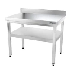 Edelstahl Arbeitstisch PREMIUM - 1000x700mm - Mit Grundboden & Aufkantung -Berühmter Küchengeräte Laden ATK107A 003 fbb7