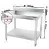 Edelstahl Arbeitstisch PREMIUM - 1000x800mm - Mit Grundboden & Aufkantung 1 Edelstahl Arbeitstisch PREMIUM - 1000x800mm - Mit Grundboden & Aufkantung -Berühmter Küchengeräte Laden ATK108A 001 masse 01 b9c9