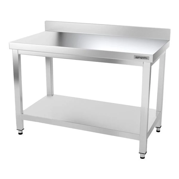 Edelstahl Arbeitstisch PREMIUM - 1200x600mm - Mit Grundboden & Aufkantung 4 Edelstahl Arbeitstisch PREMIUM - 1200x600mm - Mit Grundboden & Aufkantung - Image 2