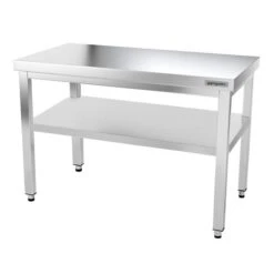 Edelstahl Arbeitstisch PREMIUM - 1200x700mm - Mit Grundboden Ohne Aufkantung -Berühmter Küchengeräte Laden ATK127 003 ff76