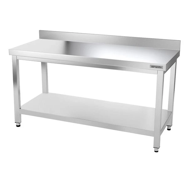 Edelstahl Arbeitstisch PREMIUM - 1500x600mm - Mit Grundboden & Aufkantung 4 Edelstahl Arbeitstisch PREMIUM - 1500x600mm - Mit Grundboden & Aufkantung - Image 2