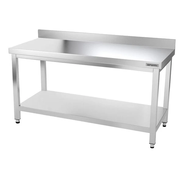 Edelstahl Arbeitstisch PREMIUM - 1500x700mm - Mit Grundboden & Aufkantung 5 Edelstahl Arbeitstisch PREMIUM - 1500x700mm - Mit Grundboden & Aufkantung - Image 3