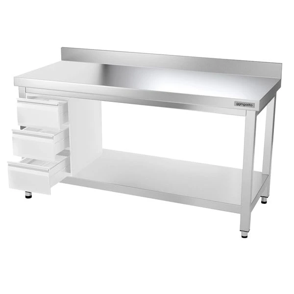 Edelstahl Arbeitstisch PREMIUM - 1500x700mm - Mit Grundboden & Aufkantung 11 Edelstahl Arbeitstisch PREMIUM - 1500x700mm - Mit Grundboden & Aufkantung - Image 9
