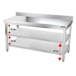 Edelstahl Arbeitstisch PREMIUM - 1600x600mm - Mit Grundboden & Aufkantung 15 Edelstahl Arbeitstisch PREMIUM - 1600x600mm - Mit Grundboden & Aufkantung -Berühmter Küchengeräte Laden ATK166A 004 3da1