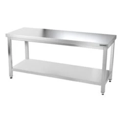Edelstahl Arbeitstisch PREMIUM - 1600x600mm - Mit Grundboden Ohne Aufkantung -Berühmter Küchengeräte Laden ATK166 002 b0cc
