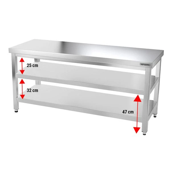 Edelstahl Arbeitstisch PREMIUM - 1800x700mm - Mit Grundboden Ohne Aufkantung 5 Edelstahl Arbeitstisch PREMIUM - 1800x700mm - Mit Grundboden Ohne Aufkantung - Image 3