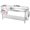 Edelstahl Arbeitstisch PREMIUM - 1800x700mm - Mit Grundboden Ohne Aufkantung