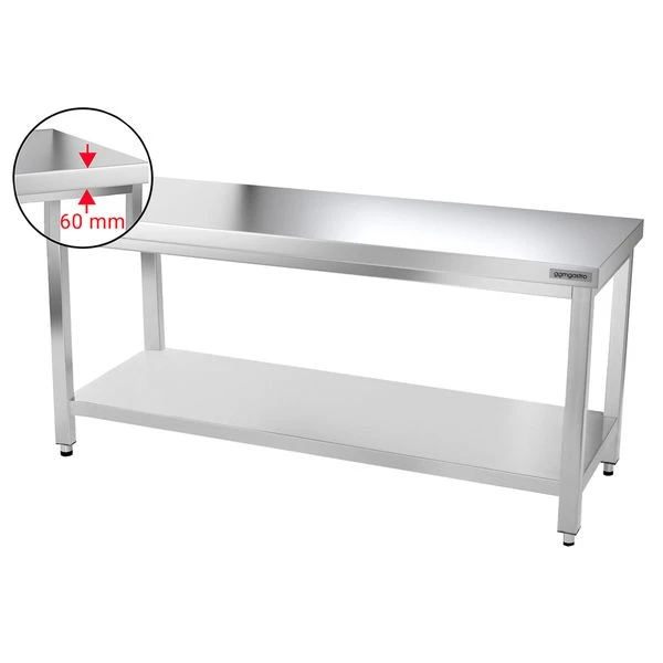 Edelstahl Arbeitstisch PREMIUM - 1800x800mm - Mit Grundboden Ohne Aufkantung 4 Edelstahl Arbeitstisch PREMIUM - 1800x800mm - Mit Grundboden Ohne Aufkantung – Bild 2