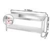 Edelstahl Arbeitstisch PREMIUM - 2000x600mm - Mit Grundboden & Aufkantung -Berühmter Küchengeräte Laden ATK206A masse002 759c