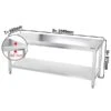 Edelstahl Arbeitstisch PREMIUM - 2000x600mm - Mit Grundboden Ohne Aufkantung -Berühmter Küchengeräte Laden ATK206 masse neu a27b