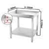Edelstahl Arbeitstisch PREMIUM - 800x700mm - Mit Grundboden Ohne Aufkantung 1 Edelstahl Arbeitstisch PREMIUM - 800x700mm - Mit Grundboden Ohne Aufkantung -Berühmter Küchengeräte Laden ATK87 masse001 fe02 1