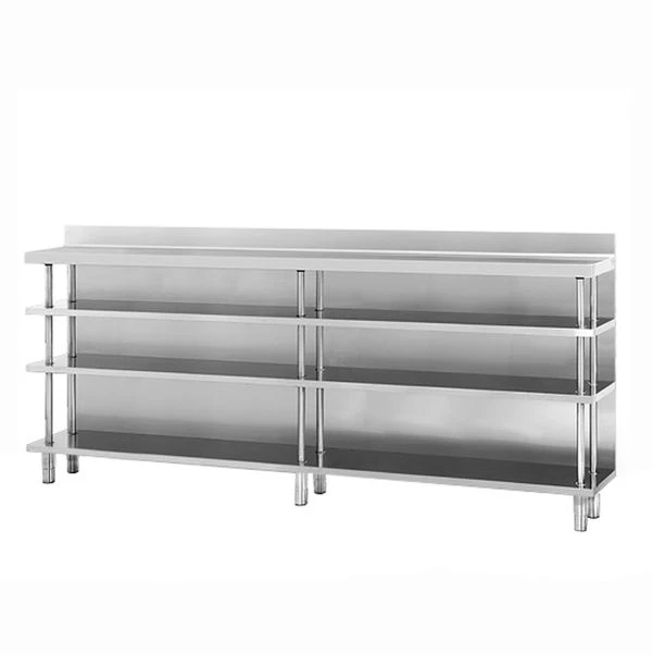 Edelstahl Bar-Arbeitstisch Mit 4 Ablagen 2500x300 3 Edelstahl Bar-Arbeitstisch Mit 4 Ablagen 2500x300