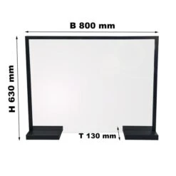 Hygiene-/ Spuckschutz / Virenschutz Aus Plexiglas - 63 X 80 Cm