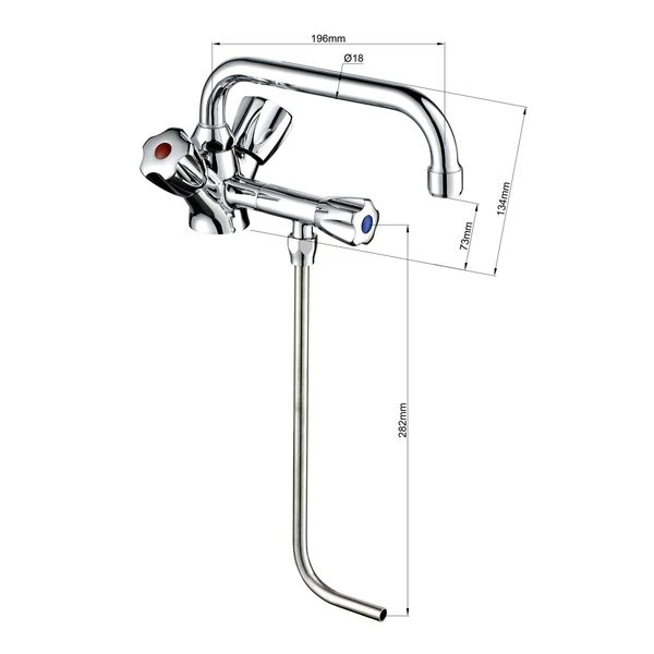 Einloch Mischbatterie Mit 1 Unterspülrohr & 1 Schwenkhahn 3 Einloch Mischbatterie Mit 1 Unterspülrohr & 1 Schwenkhahn