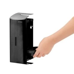 AIR-WOLF | WC-Bürstenhalter Mit Geschlossener Front - Edelstahl Mattschwarz -Berühmter Küchengeräte Laden BHGSAW1 4 77c3