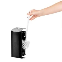 AIR-WOLF | WC-Bürstenhalter Mit Geschlossener Front - Edelstahl Mattschwarz -Berühmter Küchengeräte Laden BHGSAW1 5 0fba