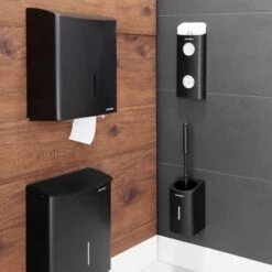 AIR-WOLF | WC-Bürstenhalter - Oben Offen - Edelstahl Mattschwarz -Berühmter Küchengeräte Laden BHOSAW1 6 ff10