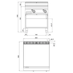 Elektro Bratplatte - 11,4 KW - Glatt - Mit Glänzendem Finish -Berühmter Küchengeräte Laden EBPGGB899F drawing 0c16