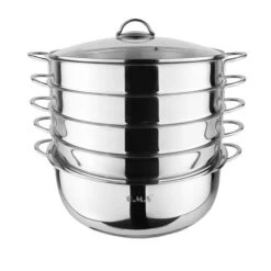 6-teiliger Edelstahl-Dampfgarer | Dampfkocher - Ø 280 Mm - 5,8 Liter -Berühmter Küchengeräte Laden EDGO 1 b983