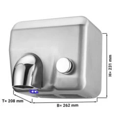 Händetrockner Mit Druckknopf - Edelstahl Matt