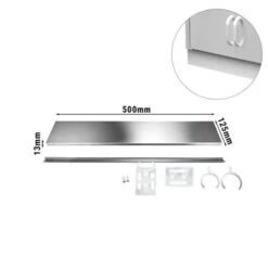 Edelstahlsockel - Länge: 500mm